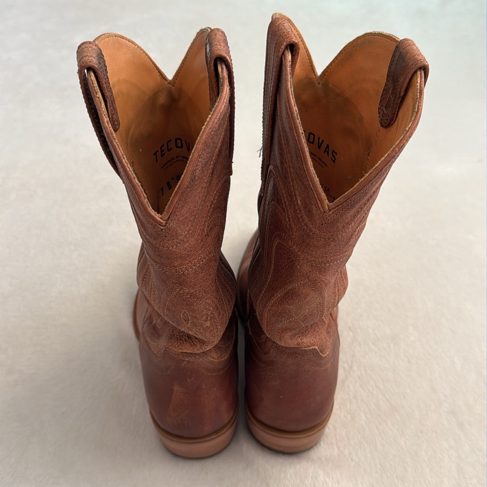 Tecovas Rustic Brown Leather Western Heeled Boots - Picture 13 of 16